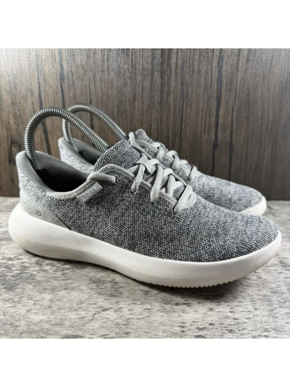 Kizik Madrid Eco Knit Women Size 6 Grey Hands Free Shoes Comfort Running Sneaker
